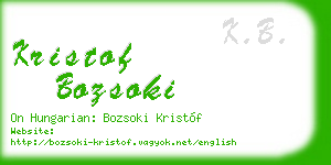kristof bozsoki business card